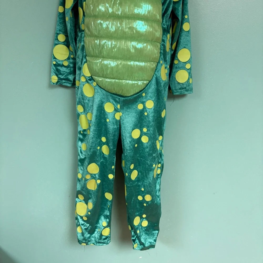 Unbranded Green Glow in the Dark 2Pc Dinosaur Dress Up Pretend Play Costume 4-5T